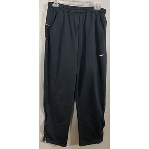 Nike Running Pants Women's L Black Dri-FIT Running Joggers Zip Ankle 339669-475